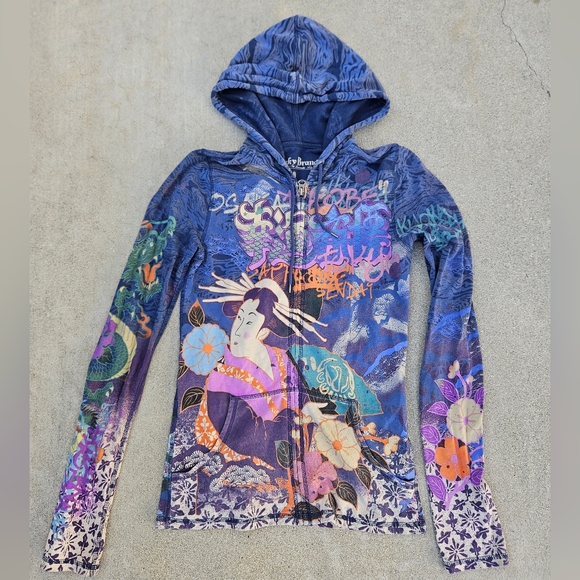 SUPER RARE LUCKY BRAND ASIAN, GEISHA HOODIE, LIKE NEW, SM Lightweight Cotton - Picture 1 of 6